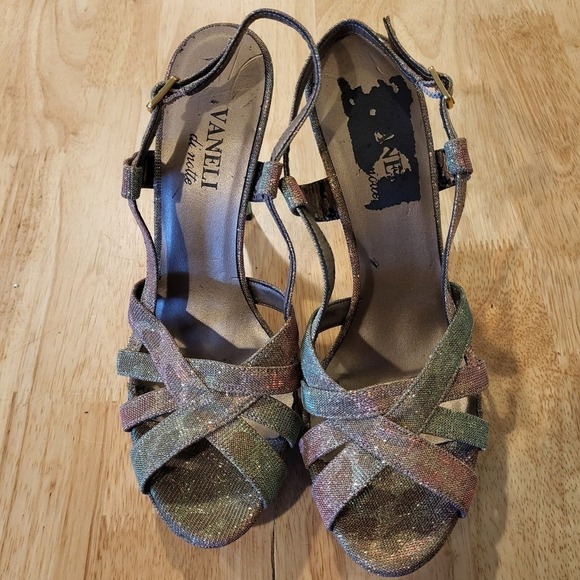 Rainbow Leopard Metalic Strappy 8m 4" Heel - Picture 1 of 9